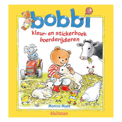Uitgeverij kluitman bobbi kleur-en stickerboek. boerderij 2+