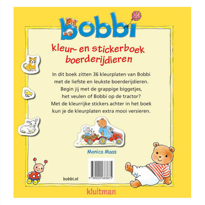 Uitgeverij kluitman bobbi kleur-en stickerboek. boerderij 2+