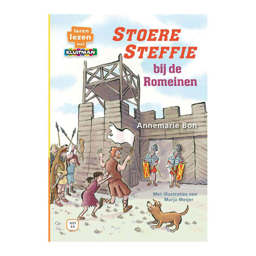 Uitgeverij kluitman leren lezen met kluitman - stoere steffie bij de romeinen - avi e4