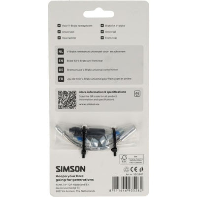 Simson remmenset v-brake voor- en achterrem
