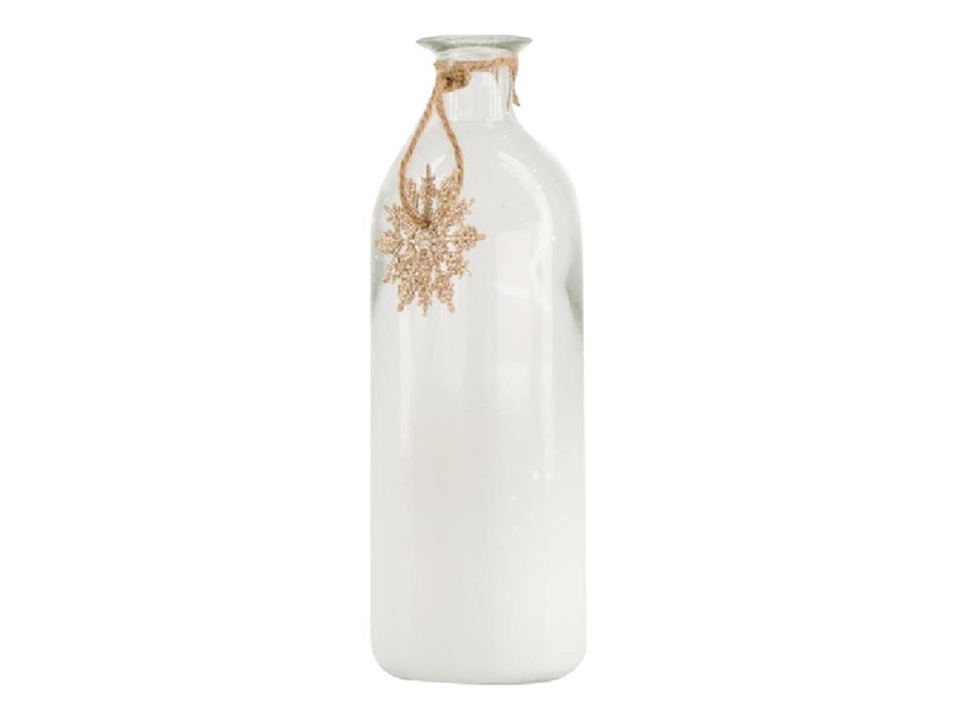 Dijk natural collections fles glas ø7x20.5cm met kersthanger