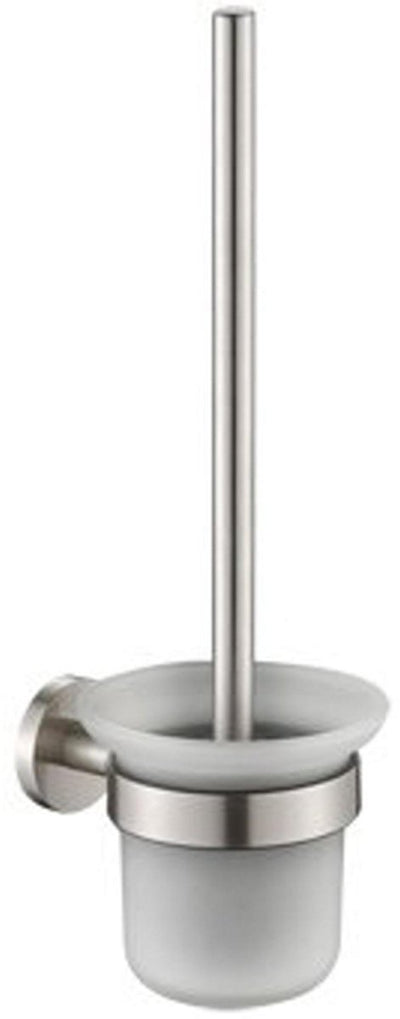 Plieger vigo wc borstel – toiletborstel met houder glas – wandhouder – 10 jaar garantie – geborsteld chroom