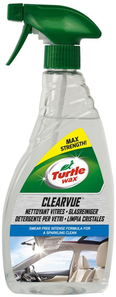 Turtle wax gl clearvue glasreiniger - voor glas spiegels - maximaal reinigend vermogen - maakt streepvrij schoon - verwijdert tabaksvlekken, vingerafdrukken en vuil – voor binnen buiten - 500ml