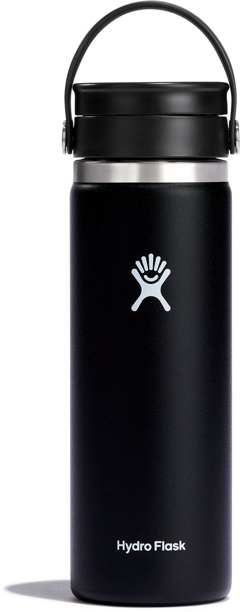Hydro flask wide flex sip drinkfles (590 ml) - zwart