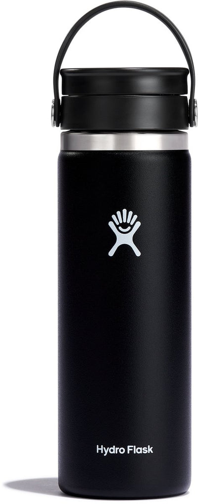 Hydro flask wide flex sip drinkfles (590 ml) - zwart