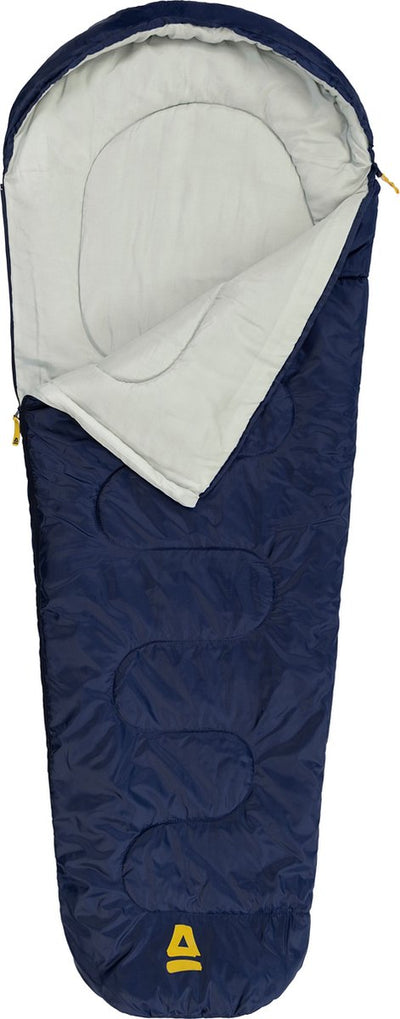 Abbey camp slaapzak 3 seizoenen - mummie model - blauw - 220x80 50 cm - tochtrand en waterafstotend
