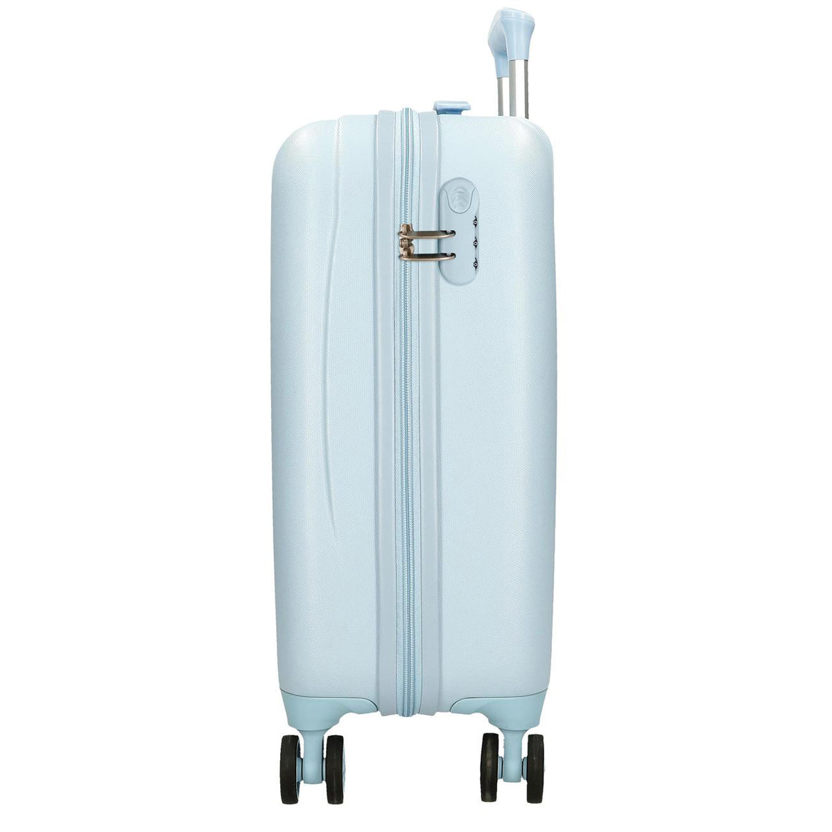 Trolleykoffer happy stitch blauw, 50cm