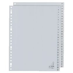 Kangaro tabbladen pp g452cm a4 120 micron grijs 2-serie 1-52 23-gaats bedrukt