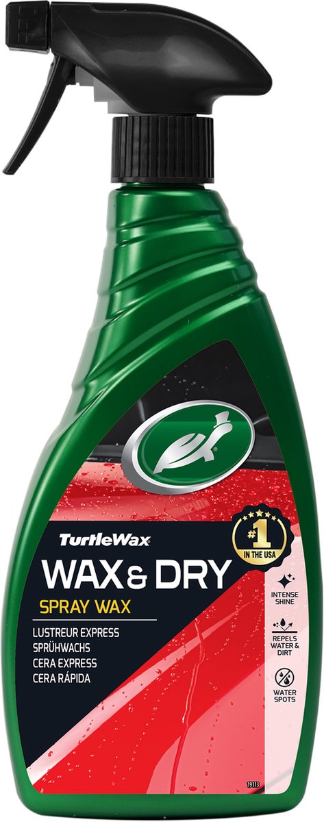 Turtle wax green line wax dry - waxen terwijl auto aan het drogen is – tijdbesparend - geeft een diepe glans bescherming - 500ml