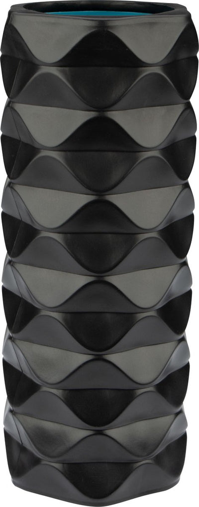 Avento massage roller - foam - wave - zwart blauw