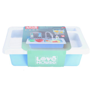 Afwasbak met echt kraantje en color changing servies