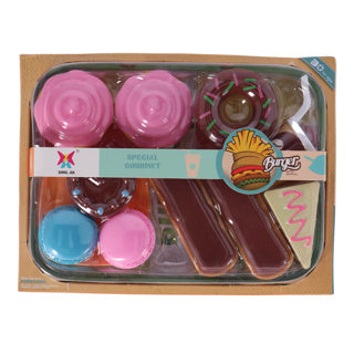 No brand voedselset donut en macaron | 3 stuks