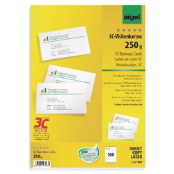 Visitekaartjes sigel a4 250 g m² mat wit 10 vellen