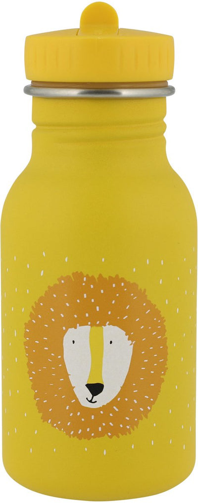 Trixie drinkfles - mr. lion - rvs waterfles voor kinderen - 350 ml - lekvrije fles - geel - leeuw
