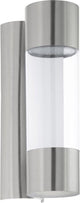 Eglo robledo - buitenverlichting - ip44 - wandlamp - 2 lichts - roestvast staal - transparant
