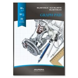 Milliliterpapier gelro mid101 80g m2 a3 blauw mm- cm
