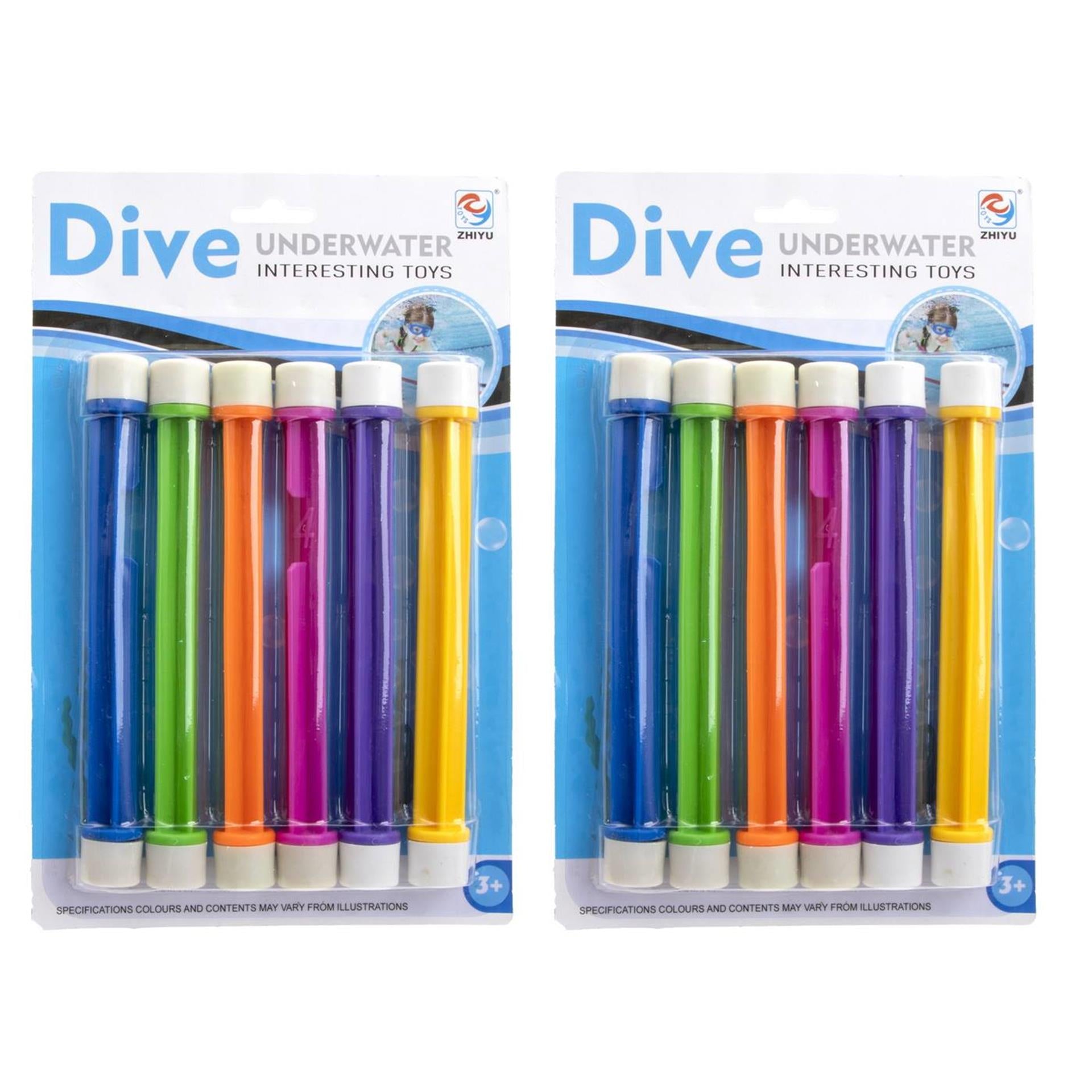 Duikstaven 20 cm set 6 stuks op kaart
