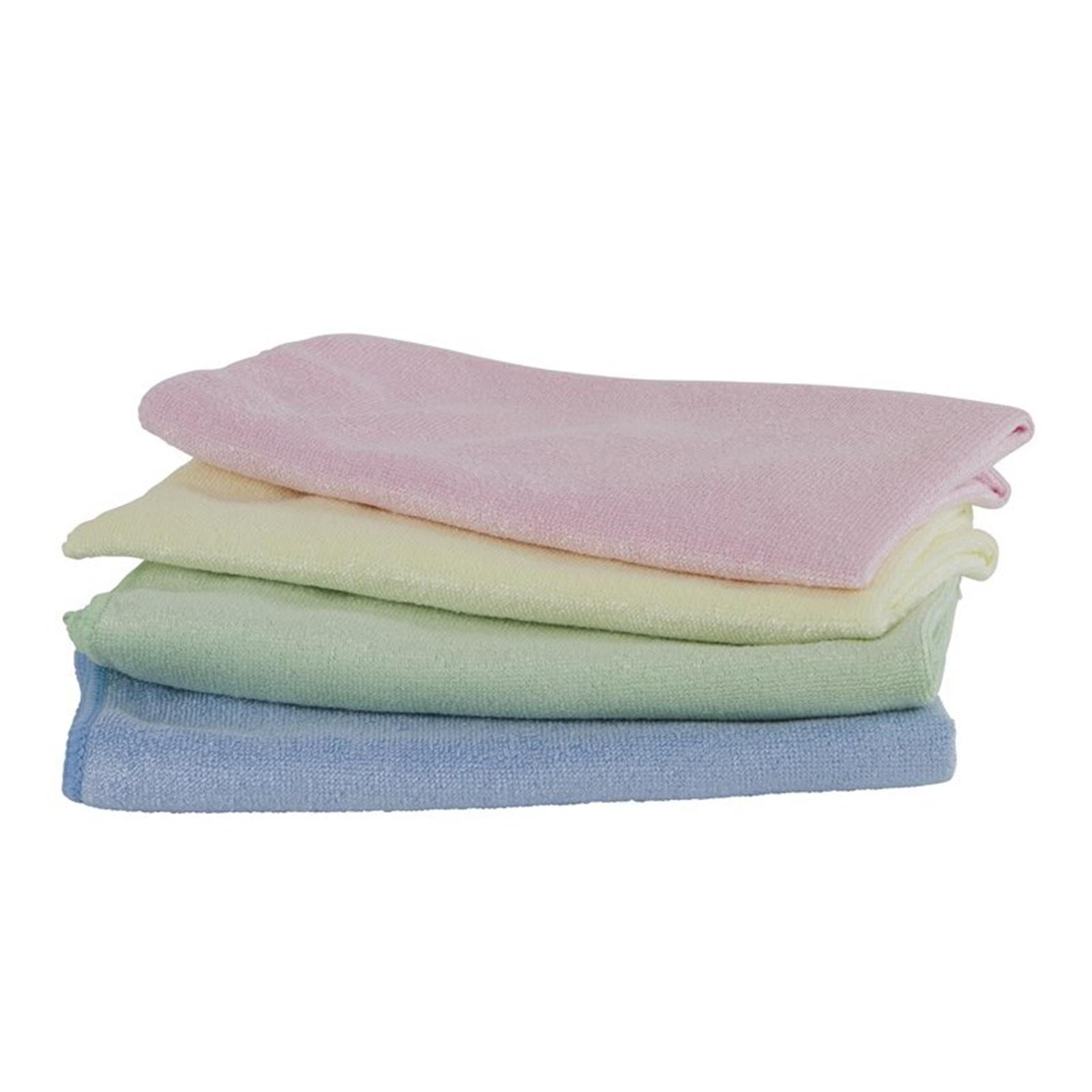 Luva microvezeldoek gebreid ca. 240-grams set ã  4 ca. 40x38 cm assorti kleur