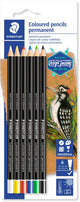 Staedtler design journey - lumocolor permanent glasochrom - set 6 kleuren