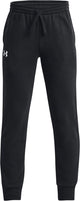 Under armour ua rival fleece joggers-blk jongens sportbroek - zwart - wit