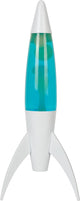 I-total lavalamp - lava lamp - sfeerlamp - 45 x 20 cm - glas aluminium - 25w - blauwe vloeistof met groene lava - witte voet - xl2933