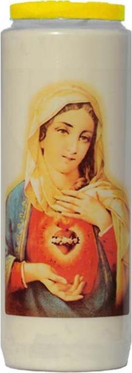 Spaas 1074094 - 9-dagenbrander wit + sticker h. maria | 5 stuks