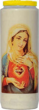 Spaas 1074094 - 9-dagenbrander wit + sticker h. maria | 5 stuks
