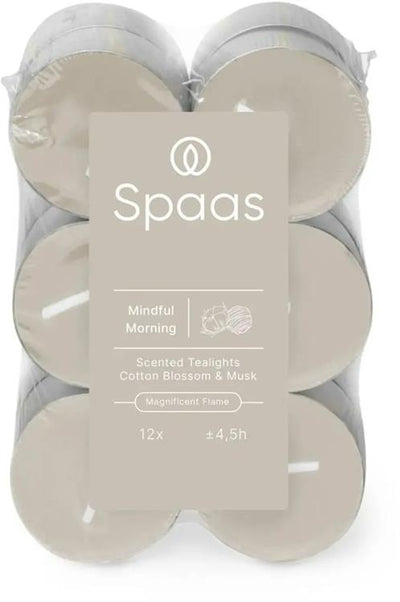 Spaas 1074082 - 12 geurtheelichten - mindful morning | 10 stuks