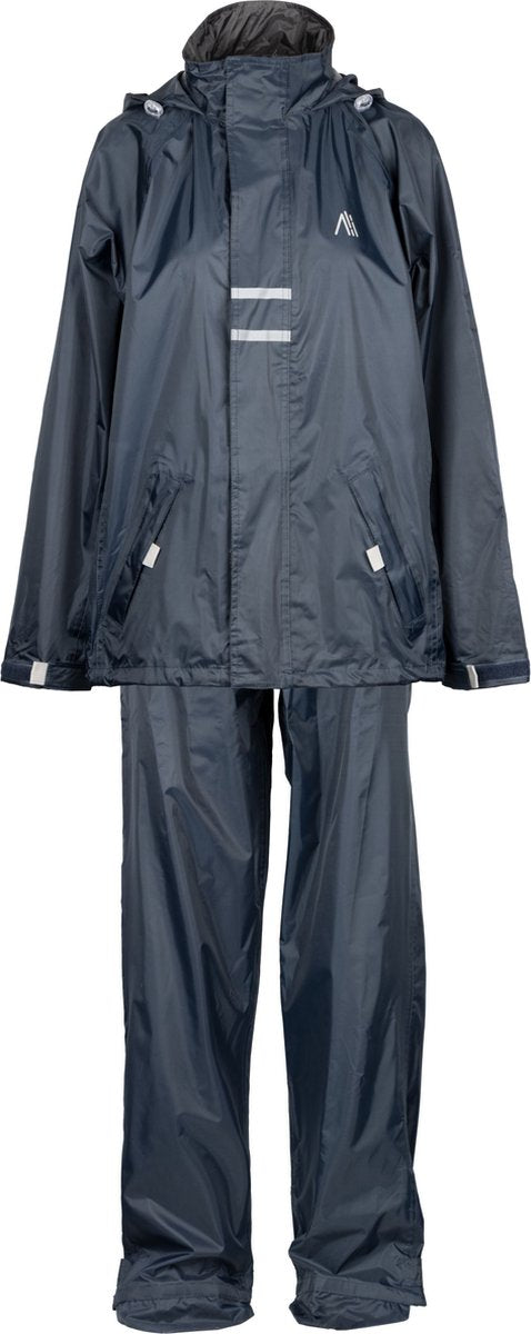 Ralka regenpak waterdicht ademend - junior - reflectie - marine - 164