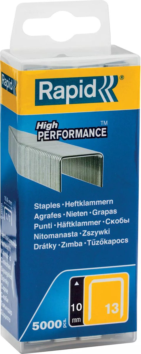 Rapid dundraadnieten type 13 - 10 mm - gegalvaniseerd staal - 5000 stuks