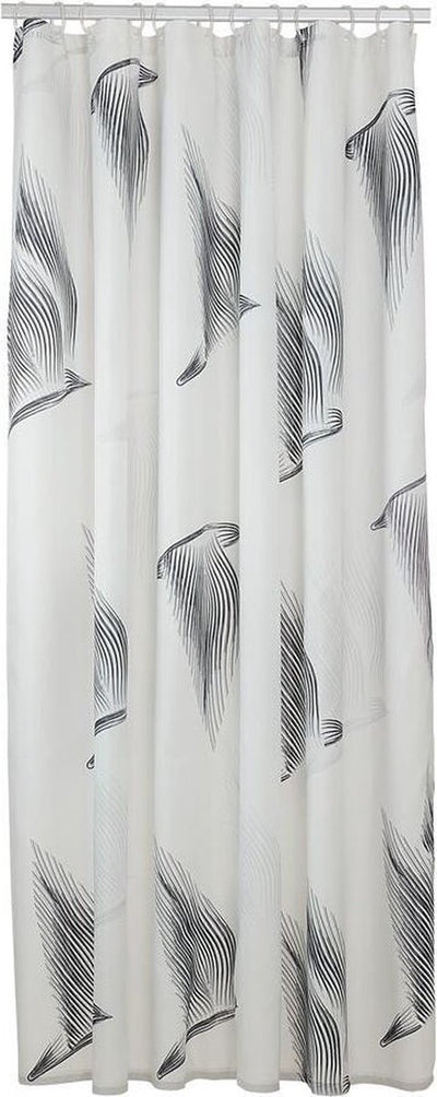Sealskin birds - douchegordijn 180x200 cm - polyester - zwart wit