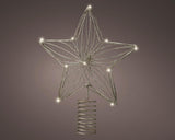 Lumineo piek ster met 12 led lampen werkt op batterij met timer. - afbeelding 1