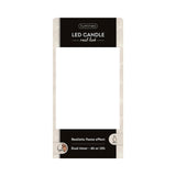 Lumineo realistische led kaars met wax pit en vlam effect ø7.5x13,5cm wit met 6uur timer werkt op batterij - afbeelding 2