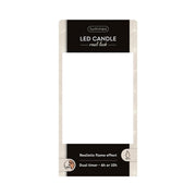 Lumineo realistische led kaars met wax pit en vlam effect ø7.5x13,5cm wit met 6uur timer werkt op batterij - afbeelding 2