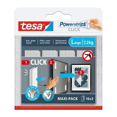 Tesa 1074181 - powerstrips click 16x2 l | 6 stuks