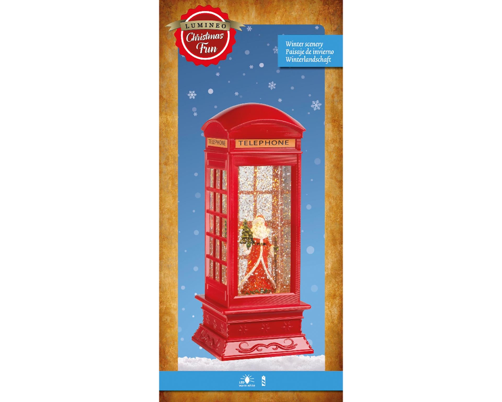 Lumineo waterspinner led telefooncel m. kerstman