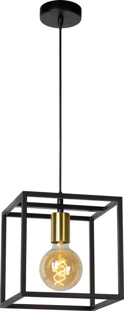Lucide ruben - hanglamp - 1xe27 - zwart