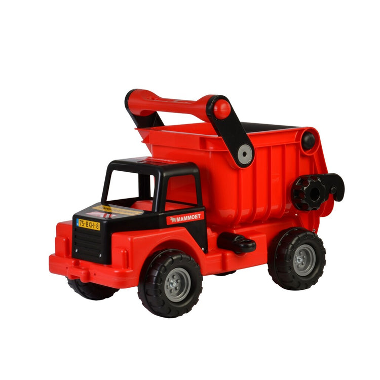 Polesie mammoet mega kiepwagen rood zwart