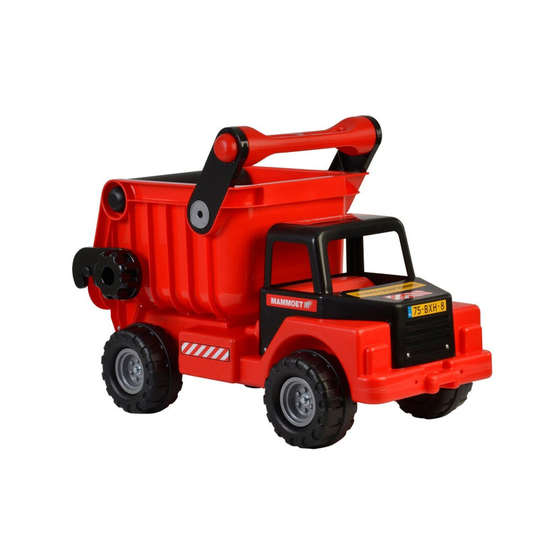 Polesie mammoet mega kiepwagen rood zwart