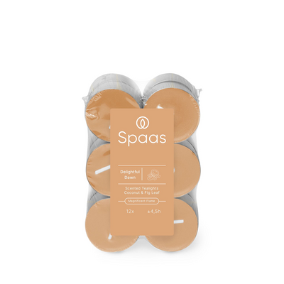 Spaas 1074417 - 12 geurtheelichten delightful dawn 4,5u | 10 stuks