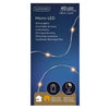 Lumineo micro led streng lichtsnoer zilver klassiek warm 195cm-40l op batterij