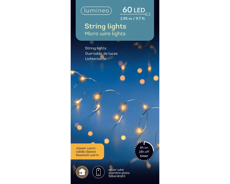 Lumineo strengverlichting 60 led classicwarm