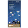 Lumineo micro led verlichting ster zilver warm wit 95cm-20l op batterij