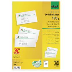 Abi visitekaartjes lp791 sigel 85x55mm 190g m2 ultrawit