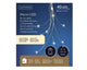 Lumineo micro led draadverlichting cascade 80cm-40l 10 draaden met 5 lamps zilver warm wit op batterij met timer