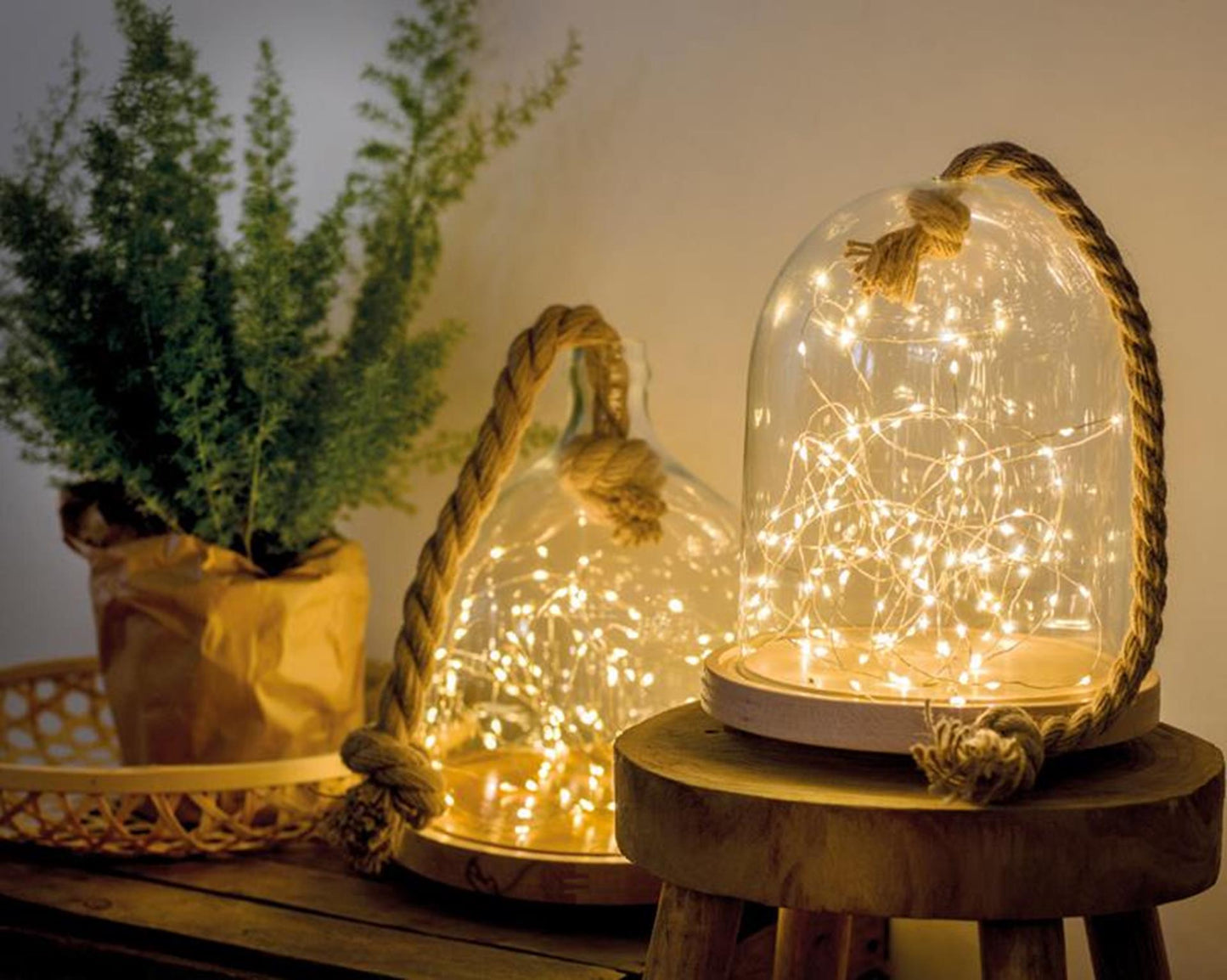 Lumineo cascadeverlichting 60led warmwit