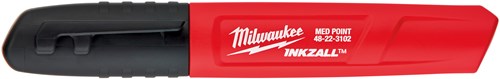 Milwaukee accessoires inkzall fijne punt kleur markeerstift 4-delig set: zwart, rood, blauw en groen - 48223106