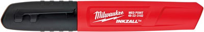 Milwaukee accessoires inkzall fijne punt kleur markeerstift 4-delig set: zwart, rood, blauw en groen - 48223106