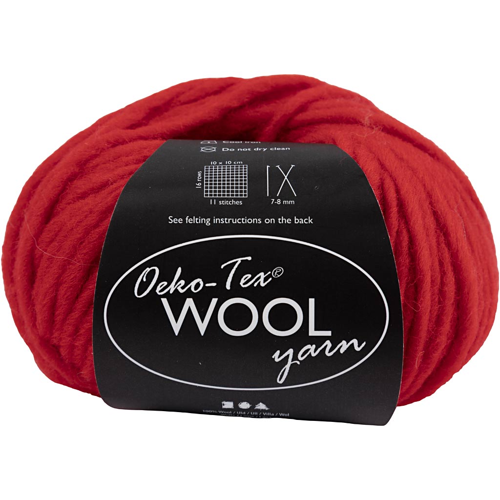 Creativ company wolgaren, l: 50 m, rood, 50 gr 1 bol