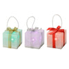Lumineo kersthanger cadeau met 1 led lamp multikleur effect op batterij